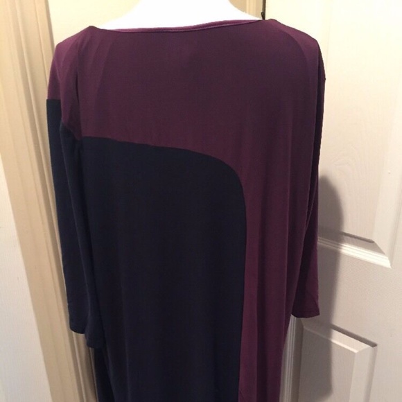 Lucie Lu Womens Purple and Blue Shifted Dress 4X - Picture 3 of 6